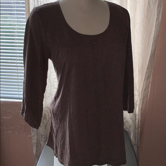 Sonoma tan 3/4 sleeve top - Picture 2 of 7